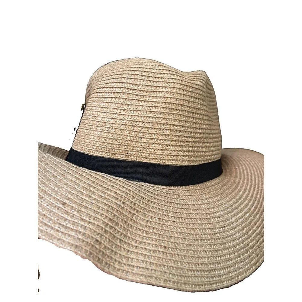 Banana Republic Women's S/M Brown Straw Hat NWT Beach Casual Preppy Summer